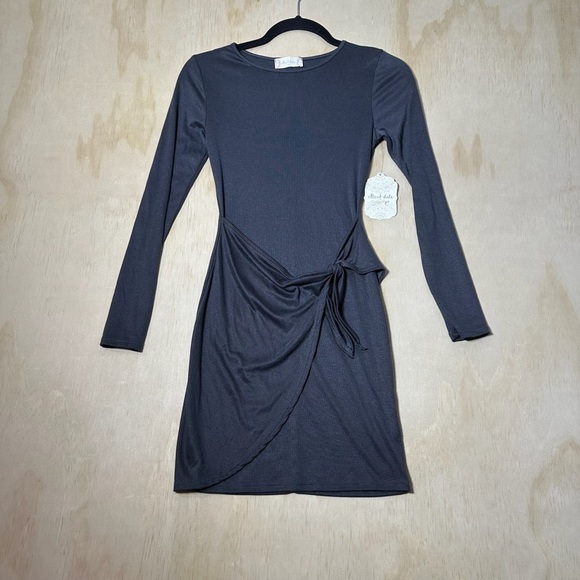 Altar'd State Tatia Ribbed Tie Front Dress - Picture 1 of 10